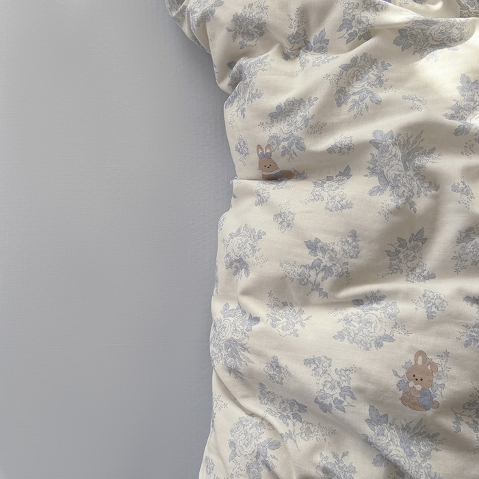 91家纺网 家纺一手货源 找家纺 爱思佳 2026新款全棉纯棉双层纱基款系列四件套 兔儿森灵