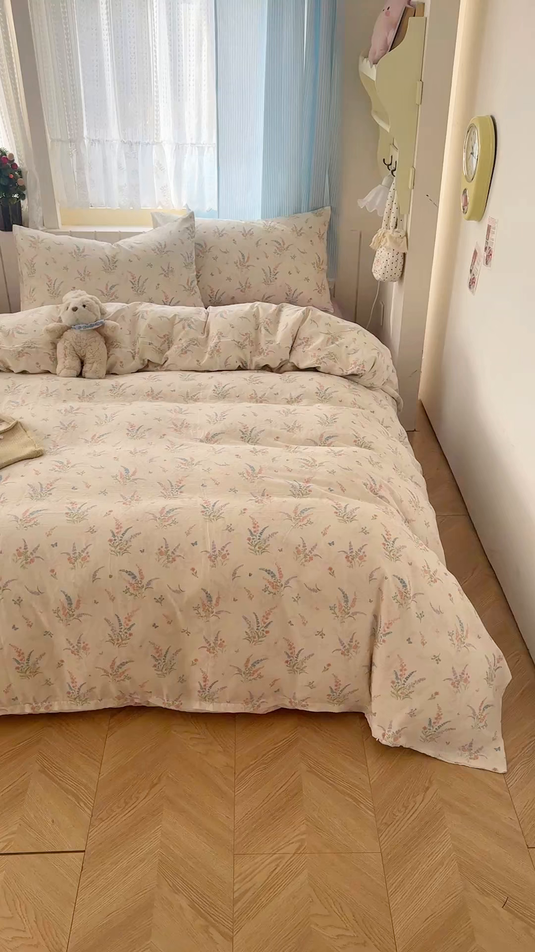 91家纺网 家纺一手货源 找家纺 爱思佳 2026新款全棉纯棉双层纱基款系列四件套 薰衣草