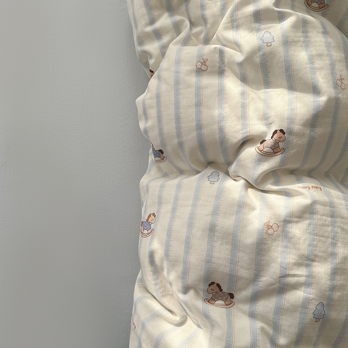 91家纺网 家纺一手货源 找家纺 爱思佳 2026新款全棉纯棉双层纱基款系列四件套 摇摇马