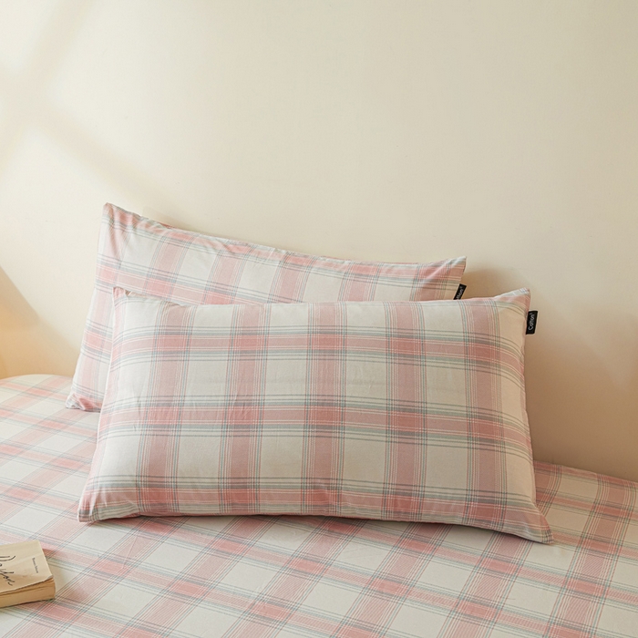 91家纺网 家纺一手货源 找家纺 涵宸家纺 2026新款全棉印花单枕套-良品 枕套-莫妮粉