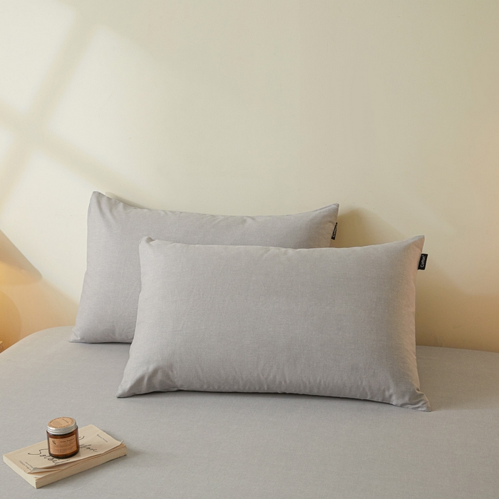 91家纺网 家纺一手货源 找家纺 涵宸家纺 2026新款全棉印花单枕套-良品 枕套-云纹-浅灰