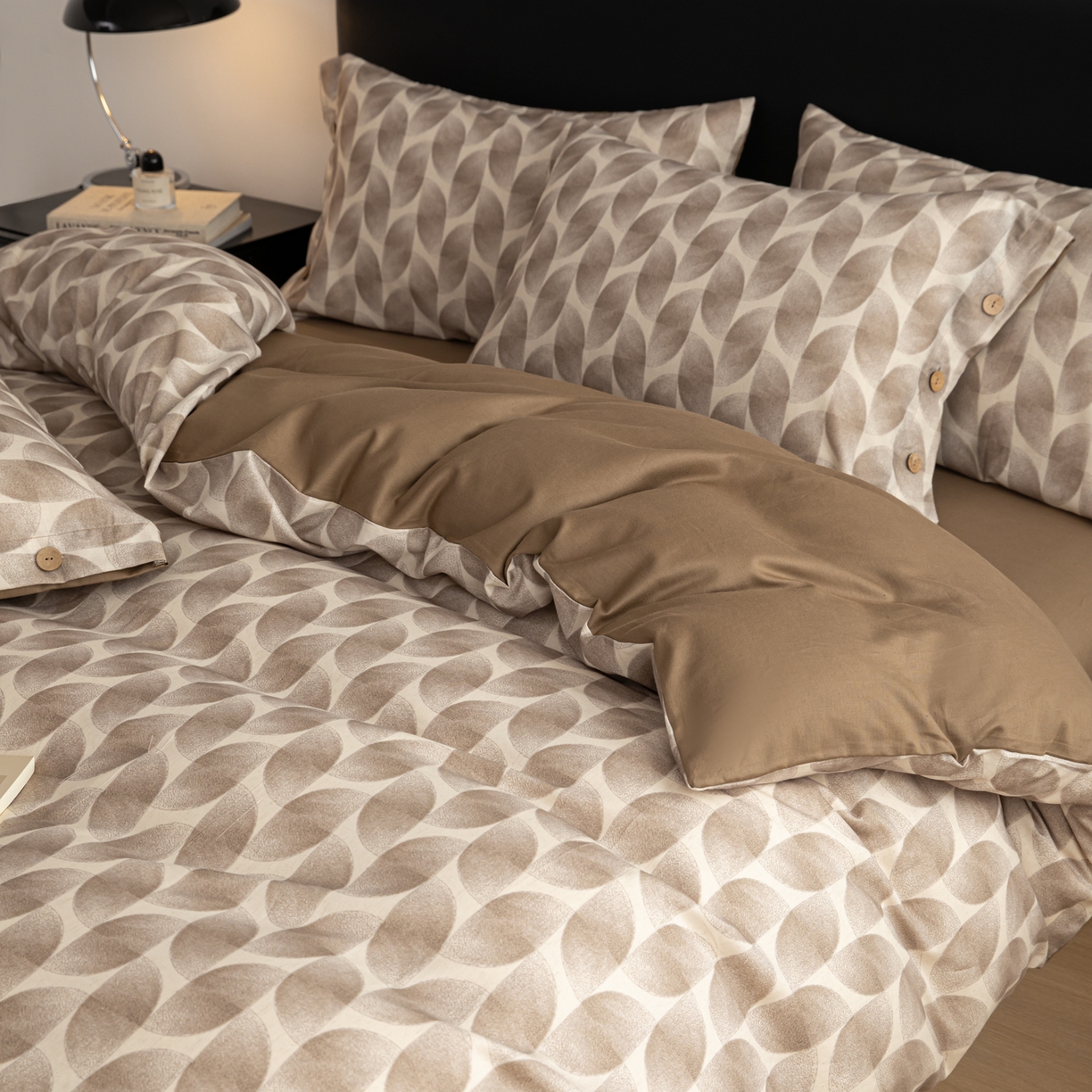 91家纺网 家纺一手货源 找家纺 （总）女子家纺 2026新款棉麻纽扣款四件套