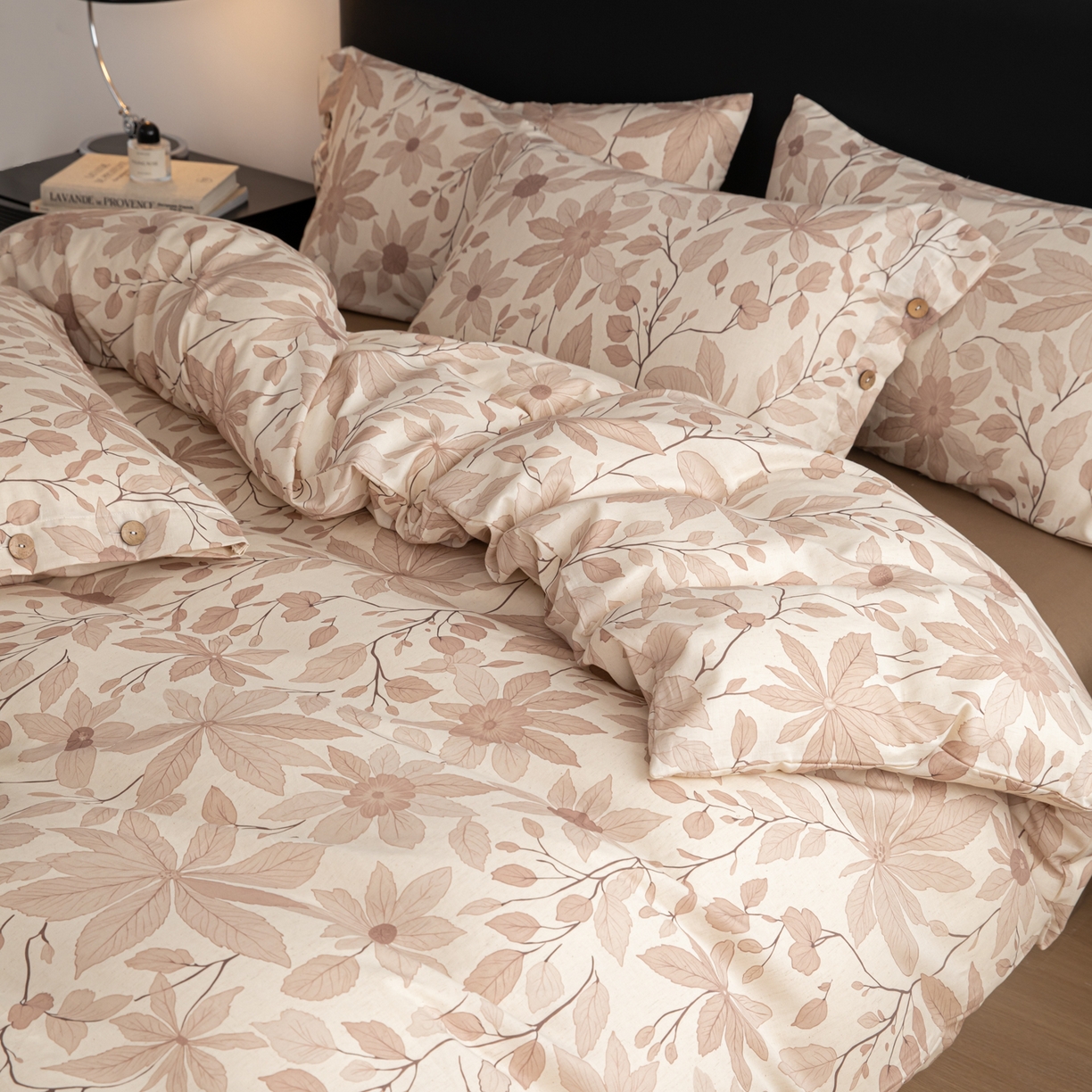 91家纺网 家纺一手货源 找家纺 （总）女子家纺 2026新款棉麻纽扣款四件套