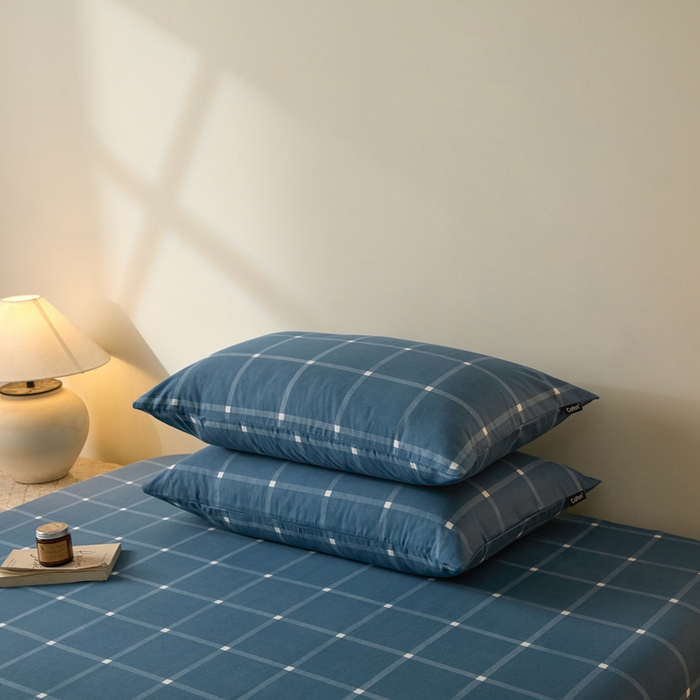 91家纺网 家纺一手货源 找家纺 涵宸家纺 2026新款全棉印花单枕套-良品 枕套-麦田-兰