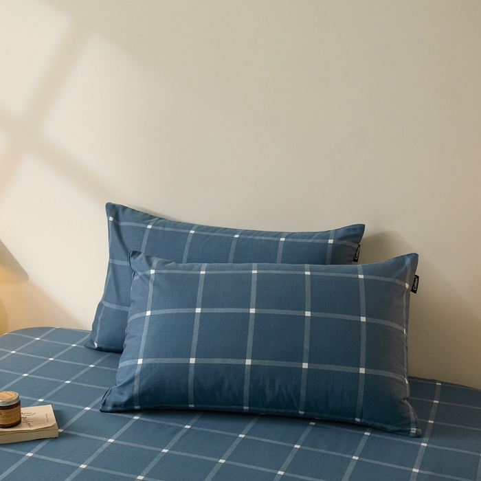 涵宸家纺 2026新款全棉印花单枕套-良品 枕套-麦田-兰