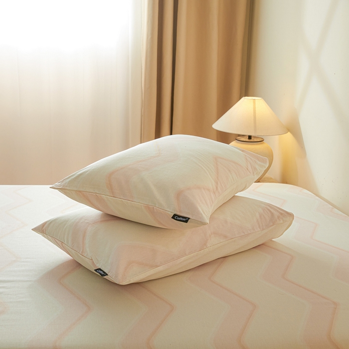 91家纺网 家纺一手货源 找家纺 涵宸家纺 2026新款全棉印花单枕套-良品 枕套-摩卡