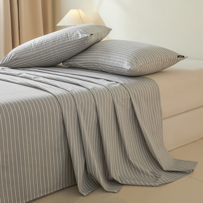 91家纺网 家纺一手货源 找家纺 涵宸家纺 2026新款全棉印花单枕套-良品 枕套-英伦-浅灰