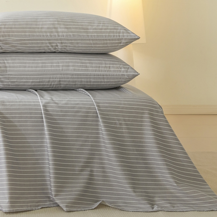 91家纺网 家纺一手货源 找家纺 涵宸家纺 2026新款全棉印花单枕套-良品 枕套-英伦-浅灰