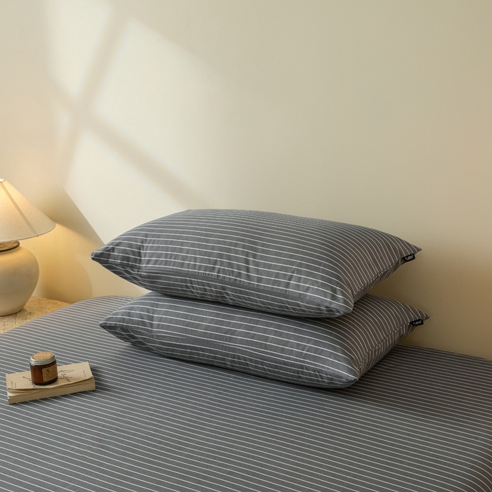 91家纺网 家纺一手货源 找家纺 涵宸家纺 2026新款全棉印花单枕套-良品 枕套-英伦-深灰