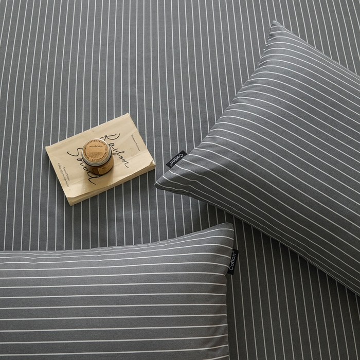 91家纺网 家纺一手货源 找家纺 涵宸家纺 2026新款全棉印花单枕套-良品 枕套-英伦-深灰