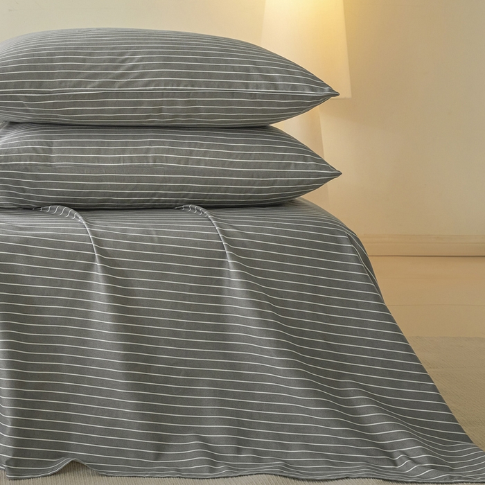 91家纺网 家纺一手货源 找家纺 涵宸家纺 2026新款全棉印花单枕套-良品 枕套-英伦-深灰