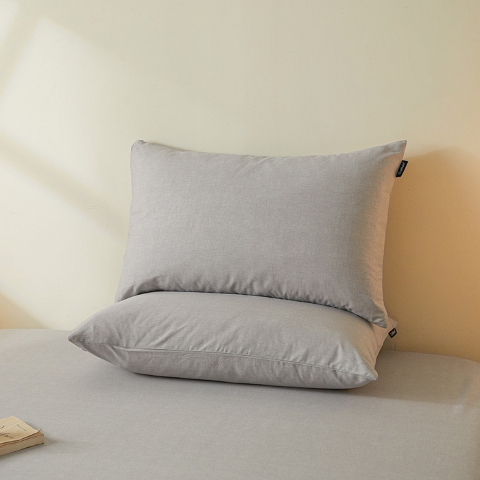 91家纺网 家纺一手货源 找家纺 涵宸家纺 2026新款全棉印花单枕套-良品 枕套-云纹-浅灰