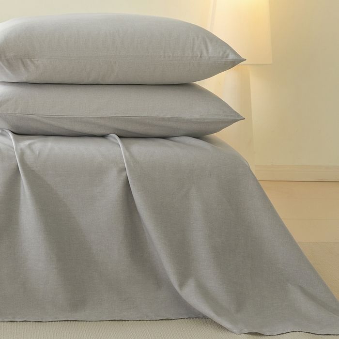 91家纺网 家纺一手货源 找家纺 涵宸家纺 2026新款全棉印花单枕套-良品 枕套-云纹-浅灰