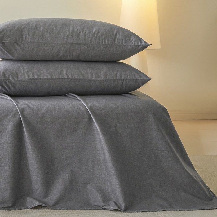 91家纺网 家纺一手货源 找家纺 涵宸家纺 2026新款全棉印花单枕套-良品 枕套-云纹-深灰