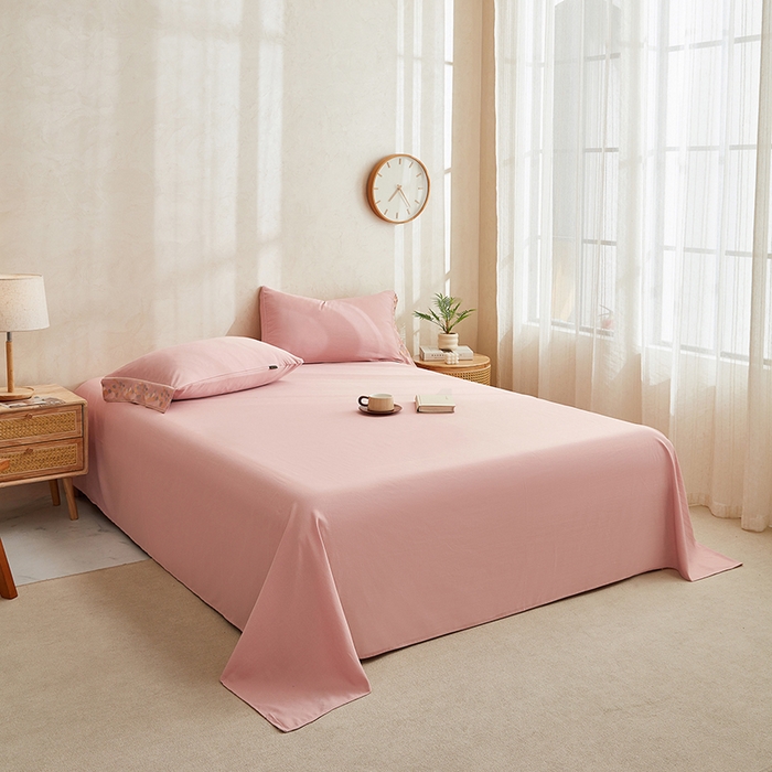 91家纺网 家纺一手货源 找家纺 库里梦家纺 2026新款A类棉麻绣花四件套-都市 都市-粉