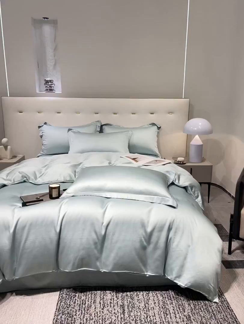 91家纺网 家纺一手货源 找家纺 （总）涵宸家纺 2026新款兰精3M天丝纯色四件套