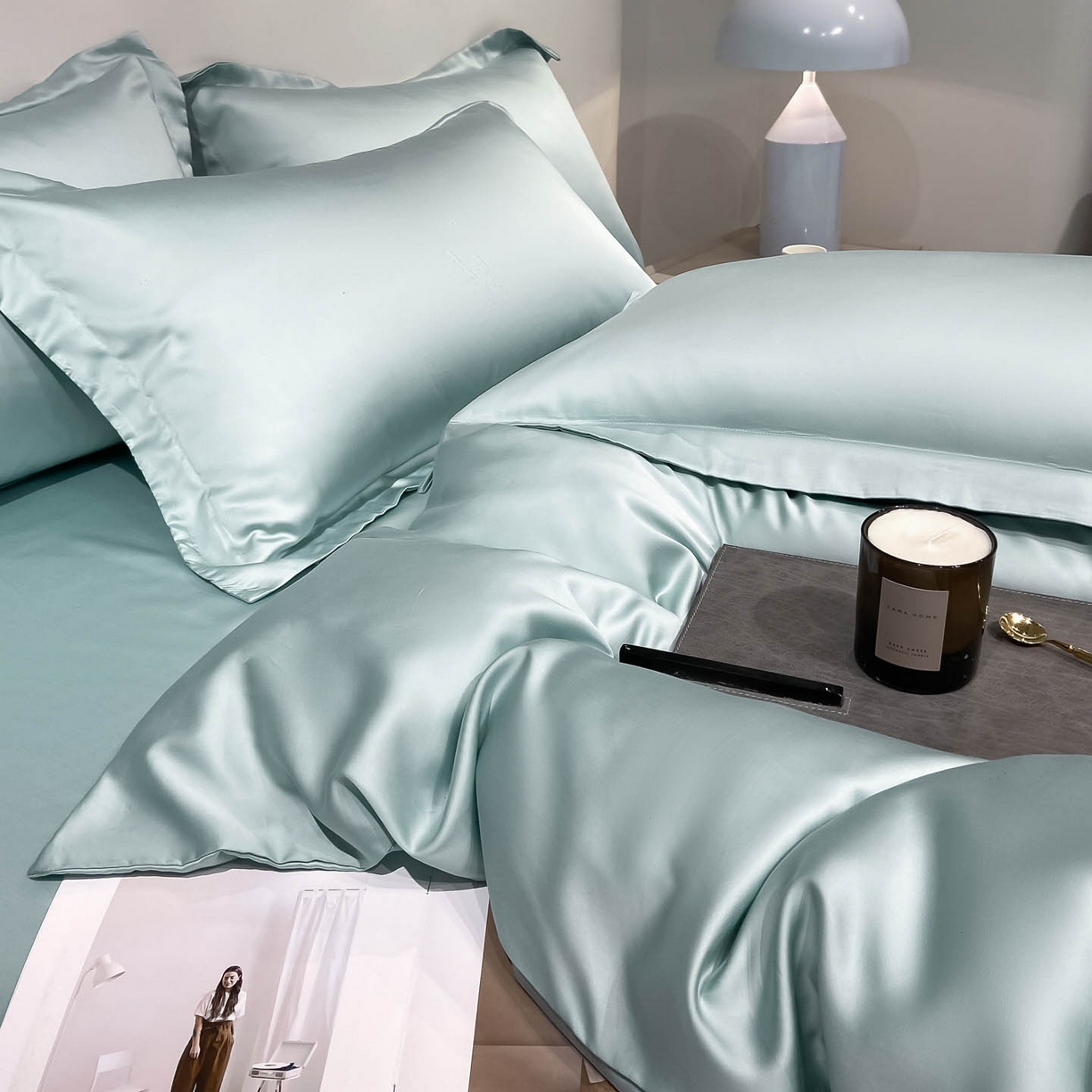 91家纺网 家纺一手货源 找家纺 （总）涵宸家纺 2026新款兰精3M天丝纯色四件套