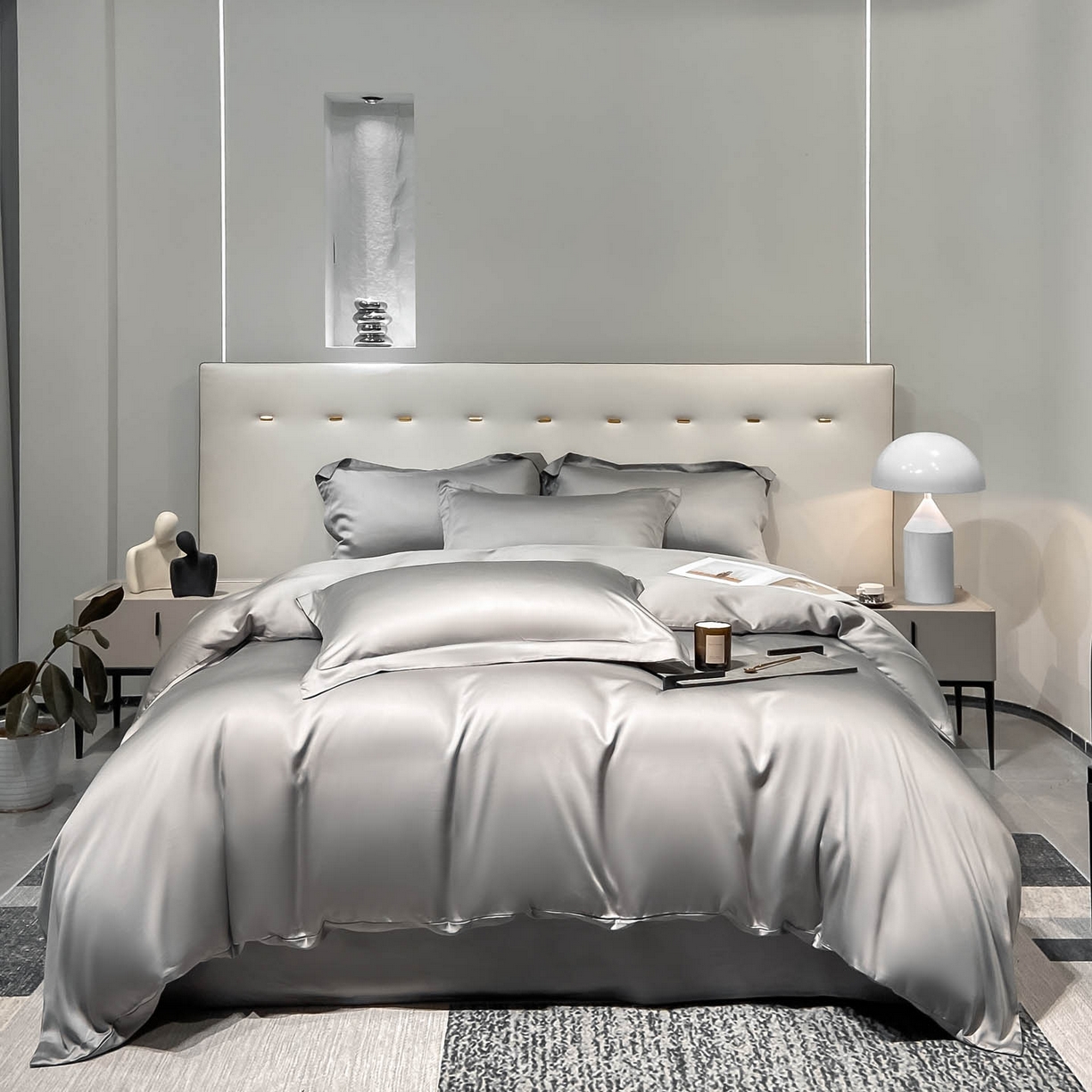 91家纺网 家纺一手货源 找家纺 （总）涵宸家纺 2026新款兰精3M天丝纯色四件套