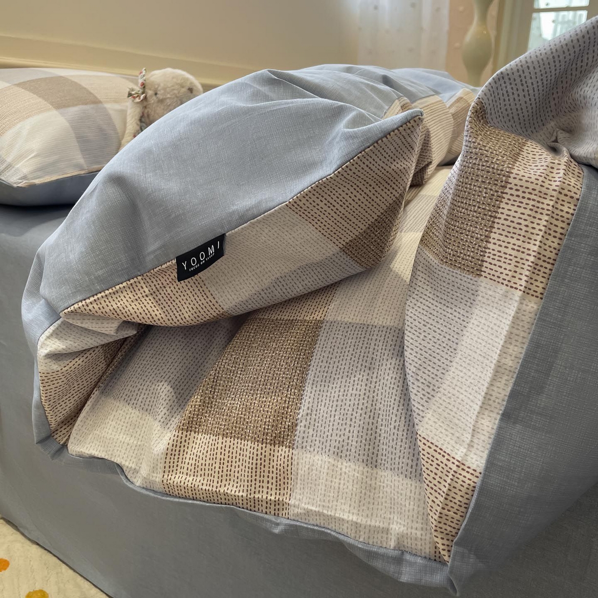 91家纺网 家纺一手货源 找家纺 涵宸家纺 2026新款全棉印花四件套-良品-场景一 格律-兰