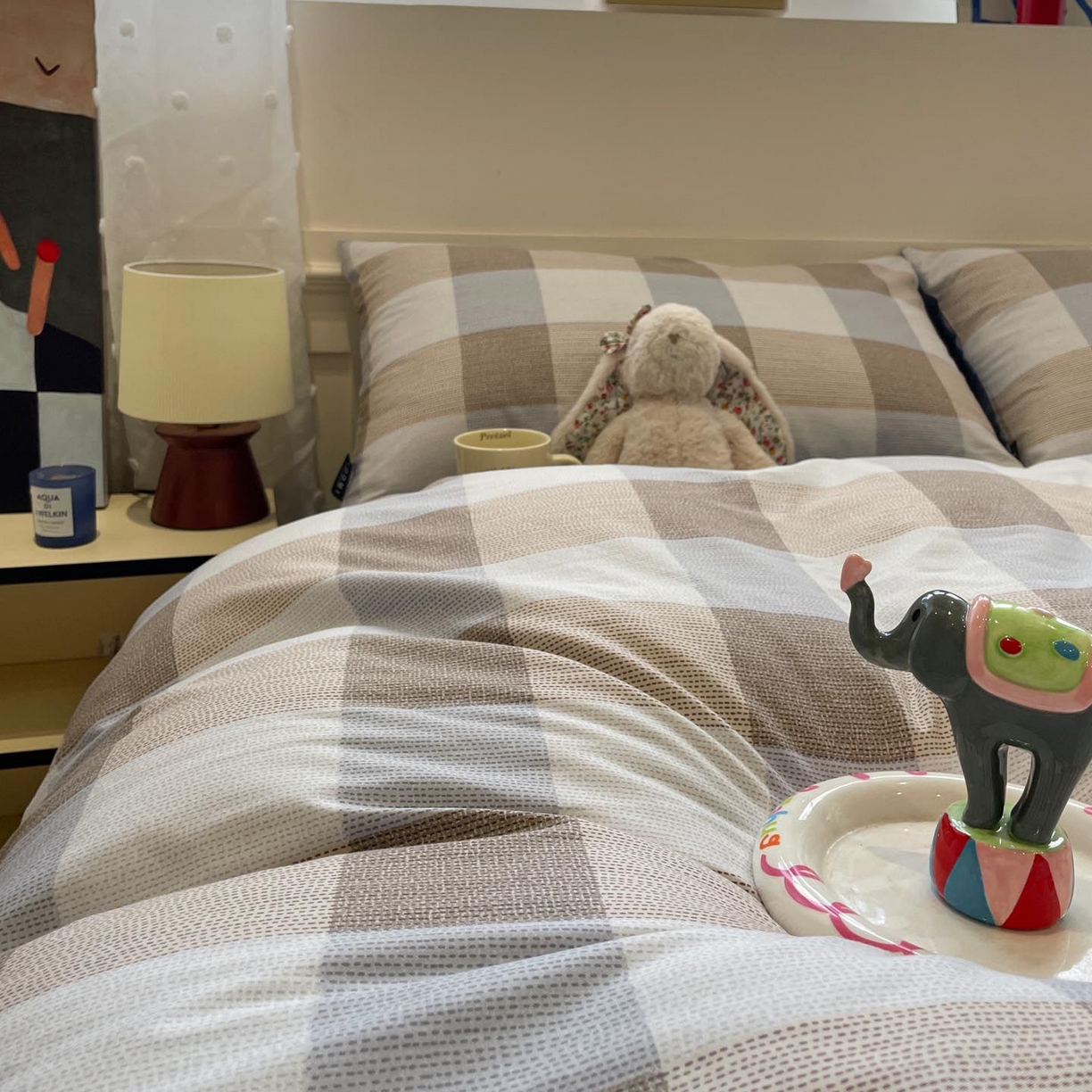 91家纺网 家纺一手货源 找家纺 涵宸家纺 2026新款全棉印花四件套-良品-场景一 格律-兰