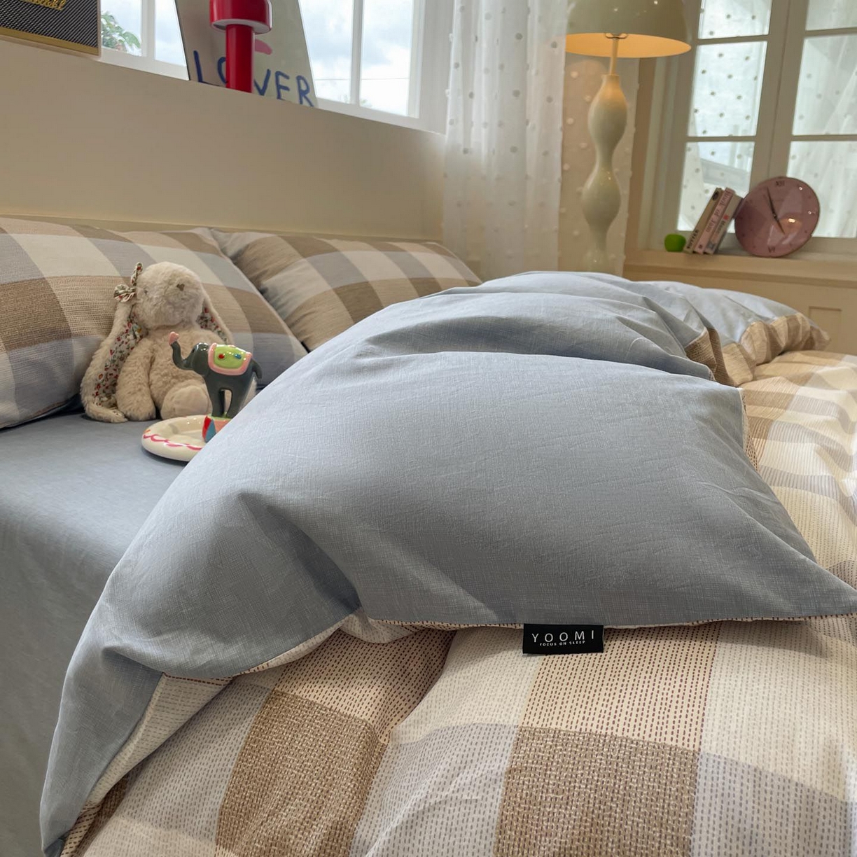 91家纺网 家纺一手货源 找家纺 涵宸家纺 2026新款全棉印花四件套-良品-场景一 格律-兰