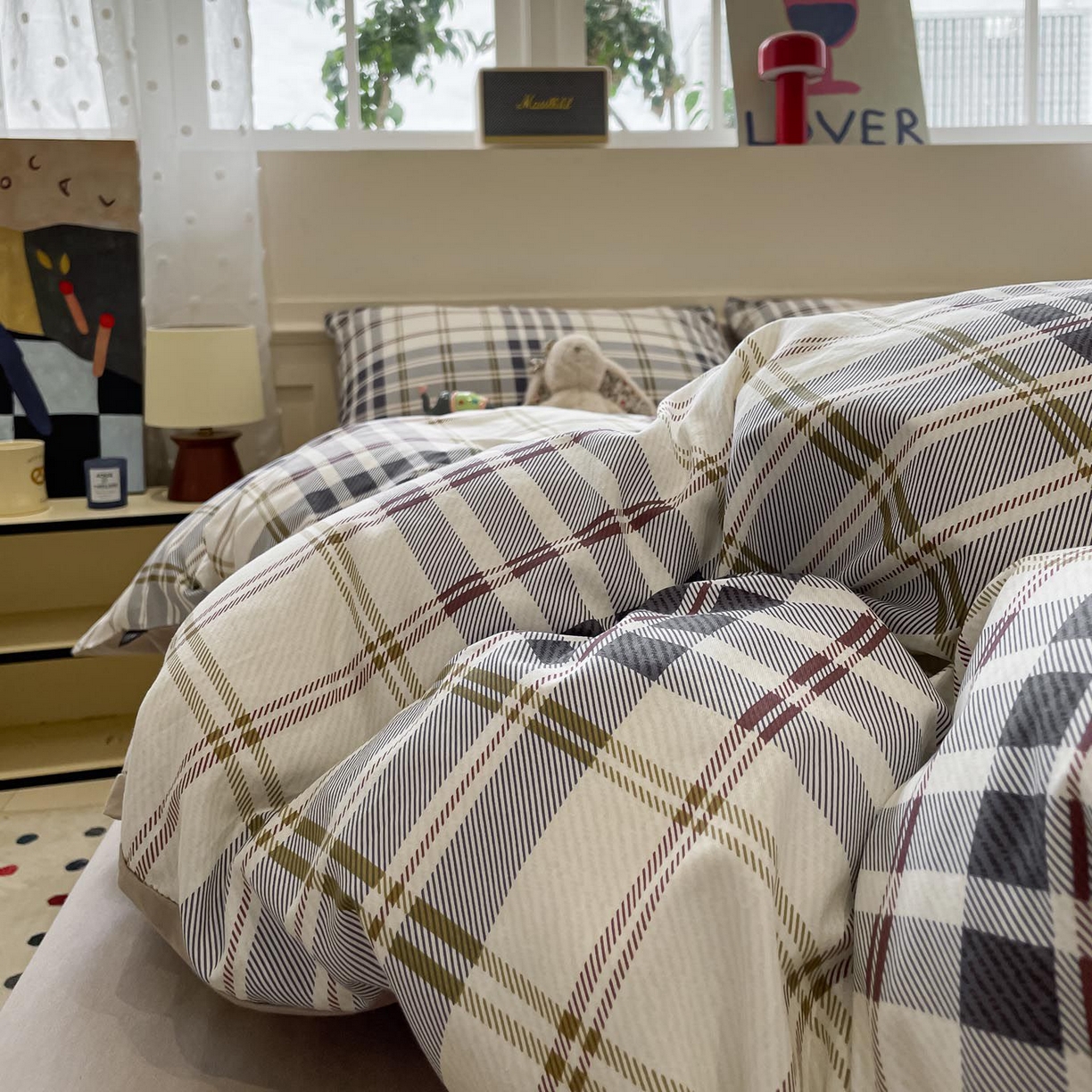 91家纺网 家纺一手货源 找家纺 涵宸家纺 2026新款全棉印花四件套-良品-场景一 琥珀