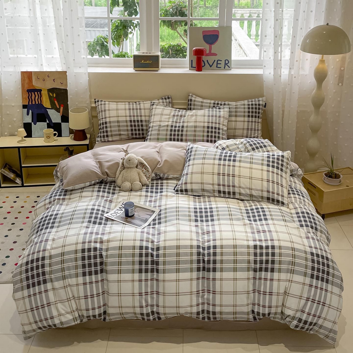 91家纺网 家纺一手货源 找家纺 涵宸家纺 2026新款全棉印花四件套-良品-场景一 琥珀