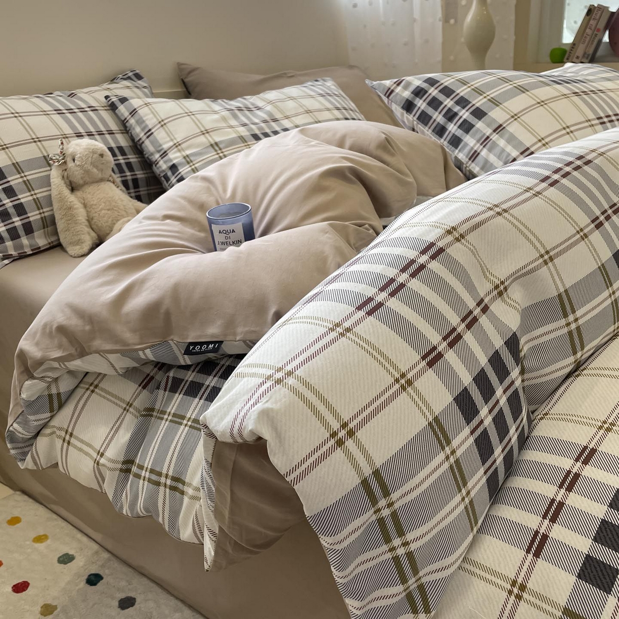 91家纺网 家纺一手货源 找家纺 涵宸家纺 2026新款全棉印花四件套-良品-场景一 琥珀