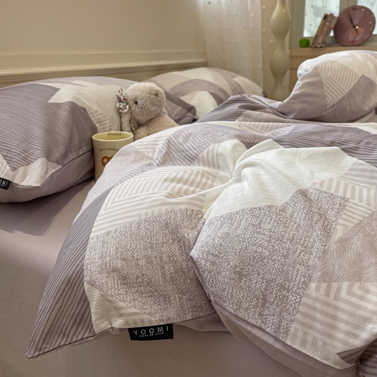 涵宸家纺 2026新款全棉印花四件套-良品-场景一 几何幻境