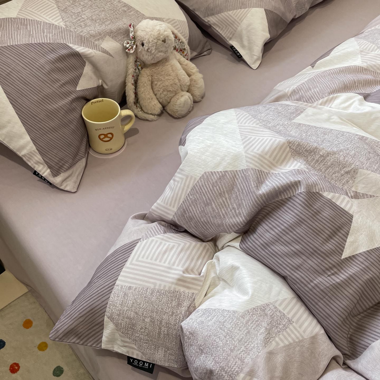 91家纺网 家纺一手货源 找家纺 涵宸家纺 2026新款全棉印花四件套-良品-场景一 几何幻境