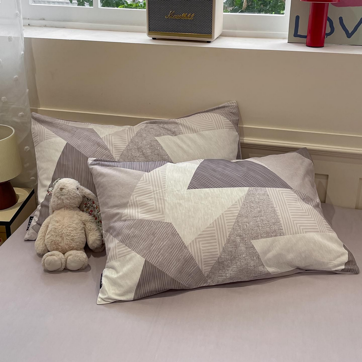 91家纺网 家纺一手货源 找家纺 涵宸家纺 2026新款全棉印花四件套-良品-场景一 几何幻境