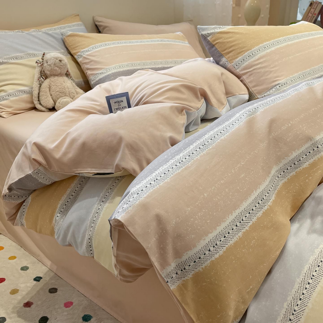 91家纺网 家纺一手货源 找家纺 涵宸家纺 2026新款全棉印花四件套-良品-场景一 卡曼