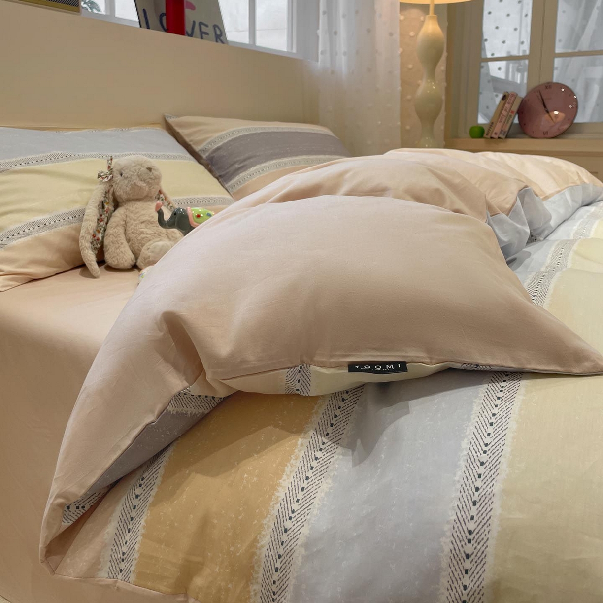 91家纺网 家纺一手货源 找家纺 涵宸家纺 2026新款全棉印花四件套-良品-场景一 卡曼