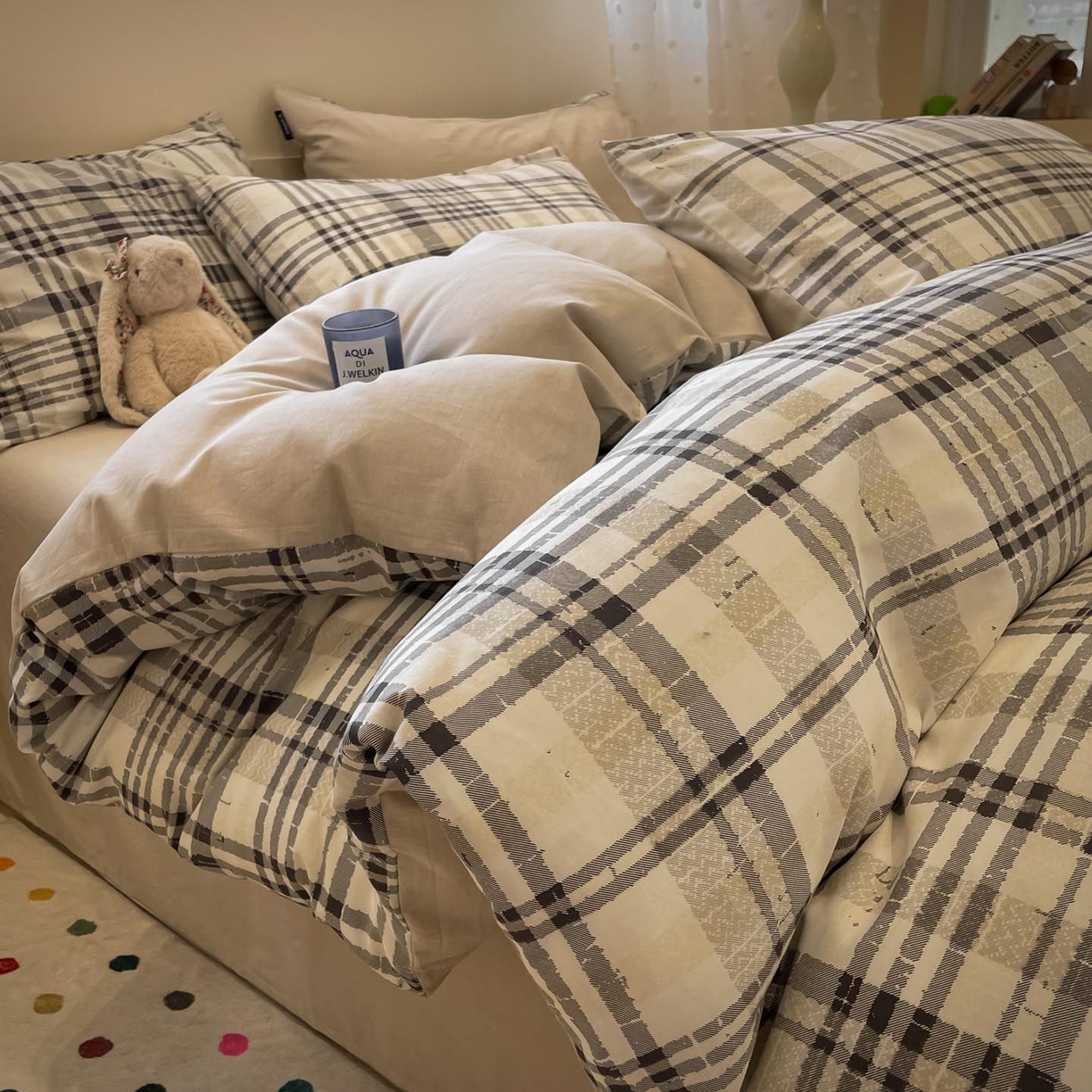 91家纺网 家纺一手货源 找家纺 涵宸家纺 2026新款全棉印花四件套-良品-场景一 郎格