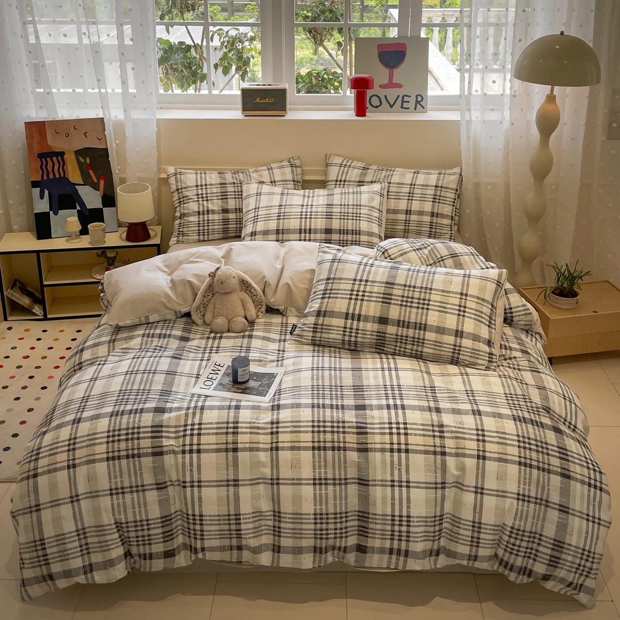 91家纺网 家纺一手货源 找家纺 涵宸家纺 2026新款全棉印花四件套-良品-场景一 郎格