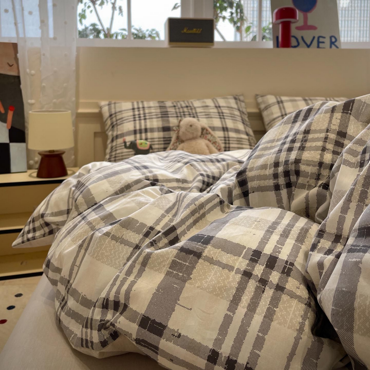 91家纺网 家纺一手货源 找家纺 涵宸家纺 2026新款全棉印花四件套-良品-场景一 郎格