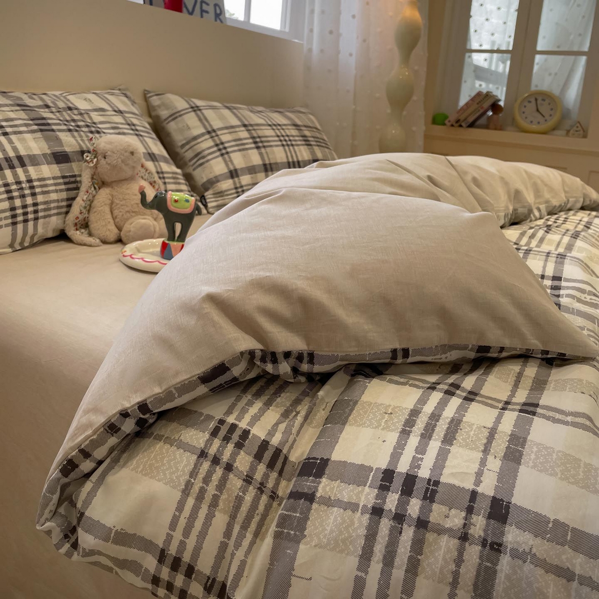 91家纺网 家纺一手货源 找家纺 涵宸家纺 2026新款全棉印花四件套-良品-场景一 郎格