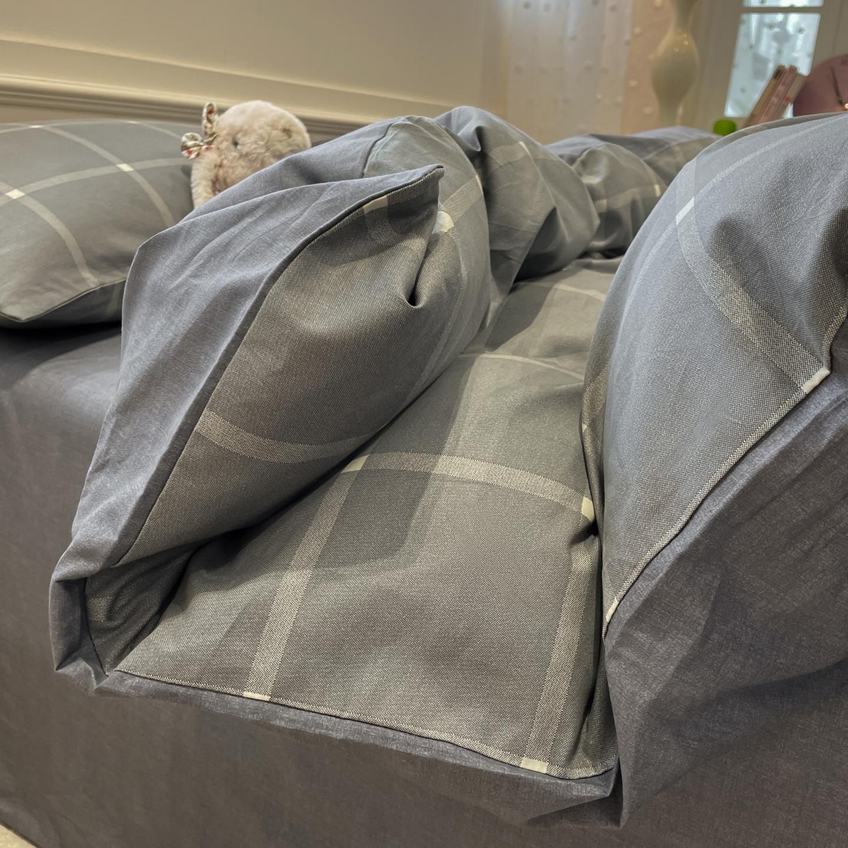 91家纺网 家纺一手货源 找家纺 涵宸家纺 2026新款全棉印花四件套-良品-场景一 麦田-灰