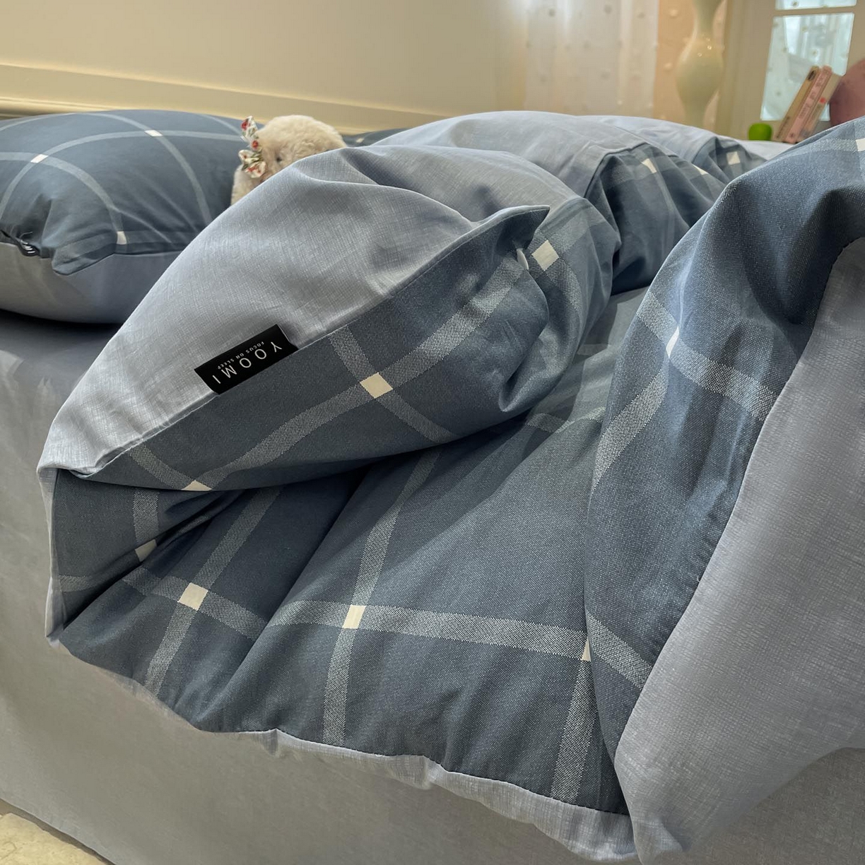 91家纺网 家纺一手货源 找家纺 涵宸家纺 2026新款全棉印花四件套-良品-场景一 麦田-兰