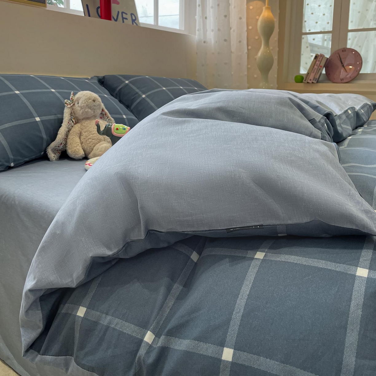 91家纺网 家纺一手货源 找家纺 涵宸家纺 2026新款全棉印花四件套-良品-场景一 麦田-兰