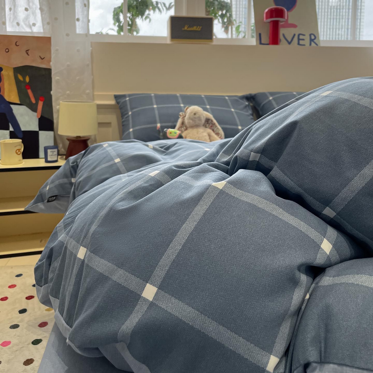 91家纺网 家纺一手货源 找家纺 涵宸家纺 2026新款全棉印花四件套-良品-场景一 麦田-兰