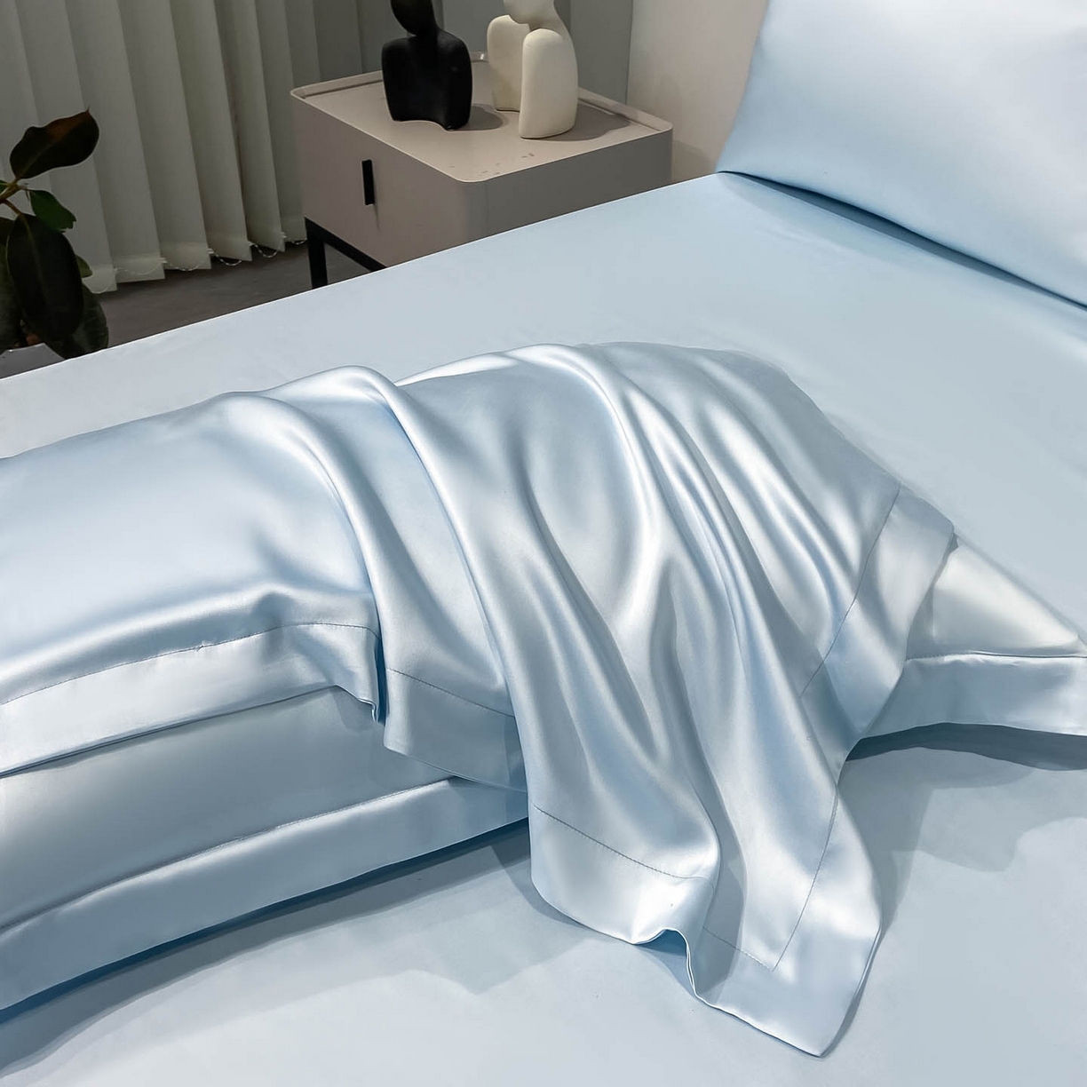 91家纺网 家纺一手货源 找家纺 涵宸家纺 2026新款兰精3M天丝纯色四件套 晴天兰