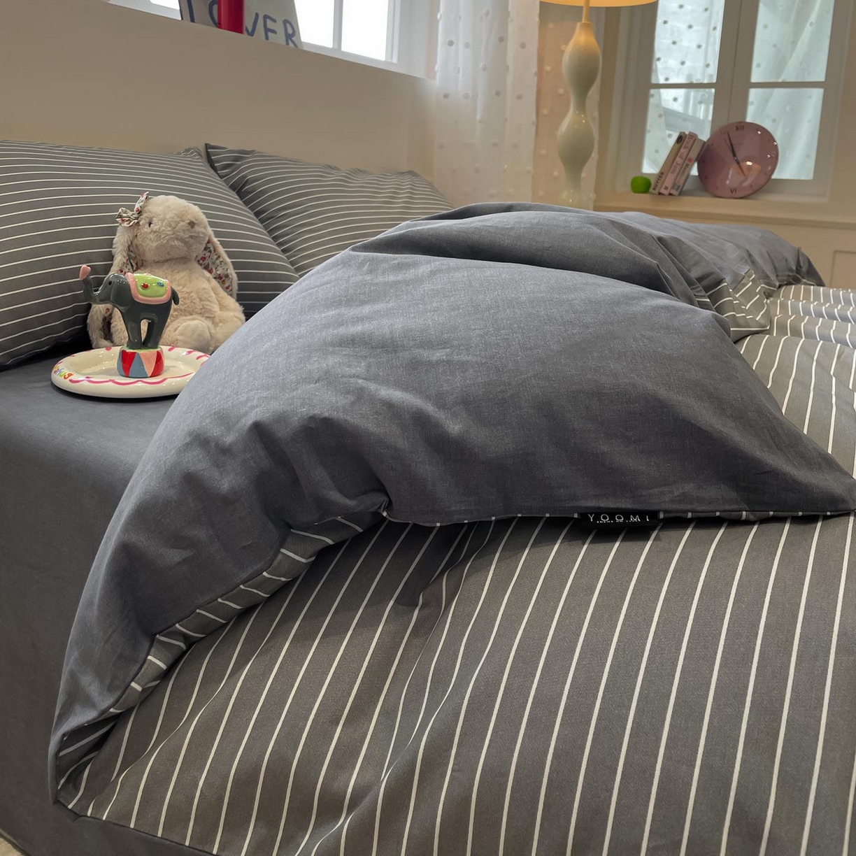 91家纺网 家纺一手货源 找家纺 涵宸家纺 2026新款全棉印花四件套-良品-场景一 英伦-深灰