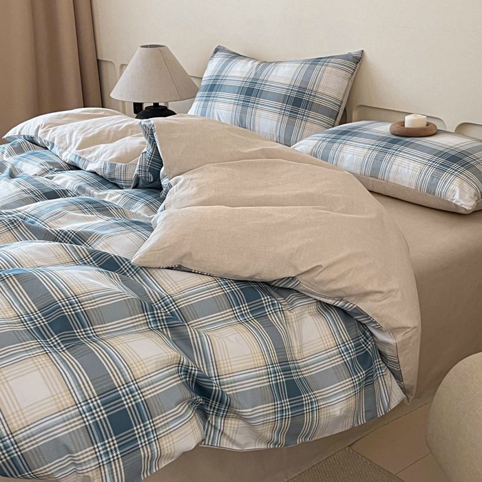 91家纺网 家纺一手货源 找家纺 涵宸家纺 2026新款全棉印花四件套-良品-场景一 英伦格