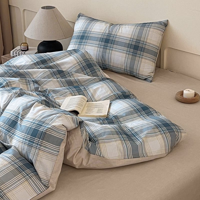 91家纺网 家纺一手货源 找家纺 涵宸家纺 2026新款全棉印花四件套-良品-场景一 英伦格