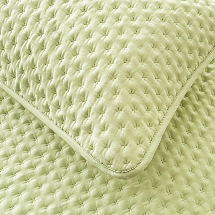 91家纺网 家纺一手货源 找家纺 予梦家纺 2026新款蚕丝夹棉床笠 布兰德-草绿