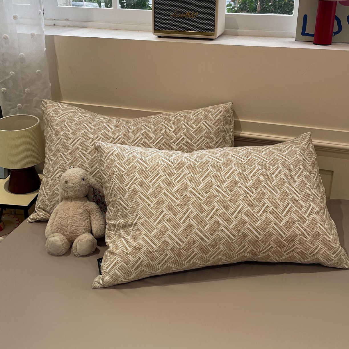 91家纺网 家纺一手货源 找家纺 涵宸家纺 2026新款全棉印花四件套-良品-场景一 云沫