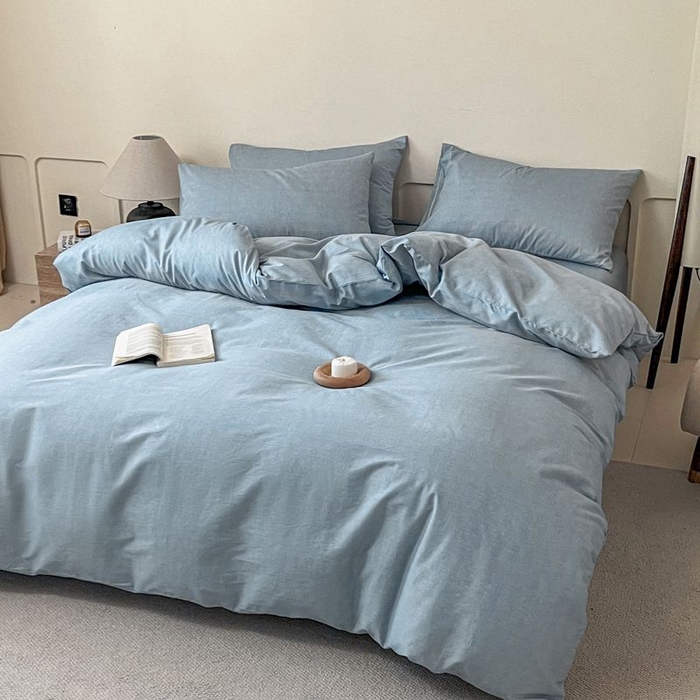 91家纺网 家纺一手货源 找家纺 涵宸家纺 2026新款全棉印花四件套-良品-场景一 云纹-兰