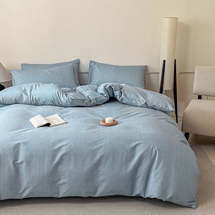 91家纺网 家纺一手货源 找家纺 涵宸家纺 2026新款全棉印花四件套-良品-场景一 云纹-兰