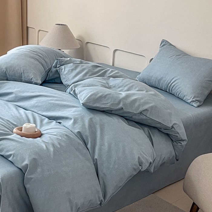 91家纺网 家纺一手货源 找家纺 涵宸家纺 2026新款全棉印花四件套-良品-场景一 云纹-兰